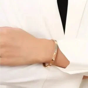 Gold Plated Stainless Steel Clover Bracelet